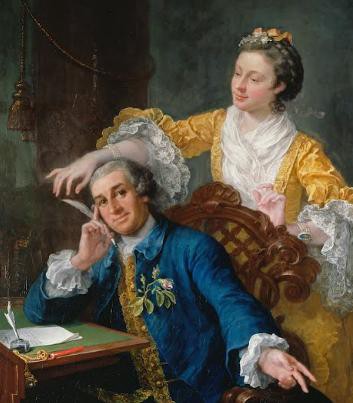 David Garrick with his wife Eva-Maria Veigel--William Hogarth