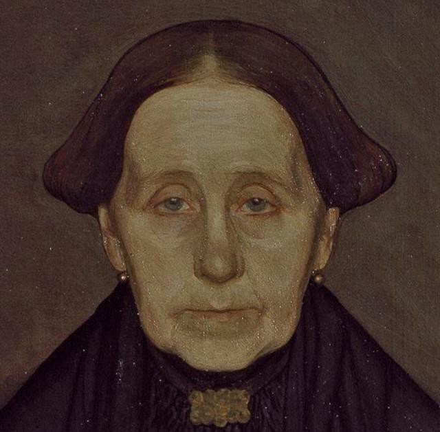 Ejnar Nielsen--Portrait of an elderly woman in mourning