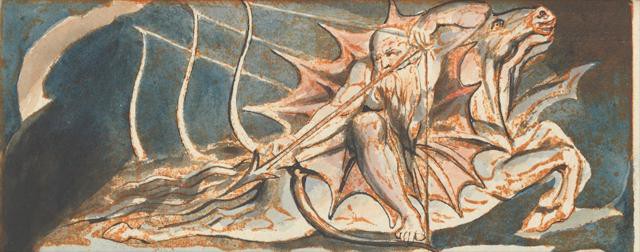 William Blake--Jerusalem Plate 39--By Satans Watch-fiends