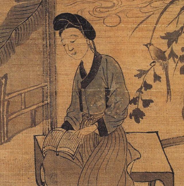 Yun Deok-hui--A Woman Reading a Book CLOSEUP