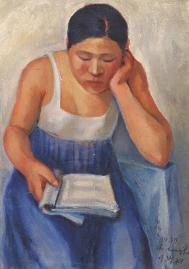 Yi Je-chang--A Woman Reading a Book 2