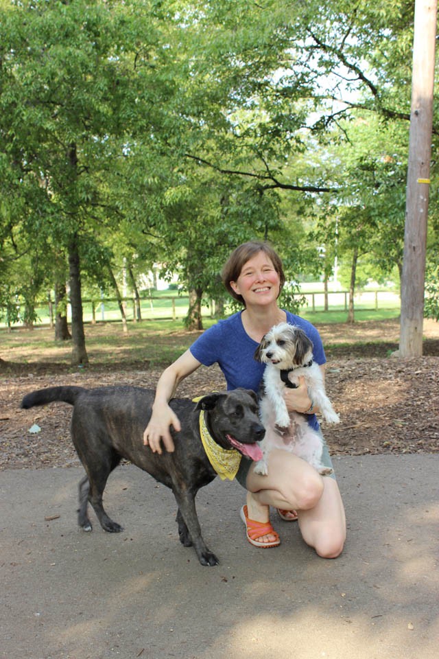 Patchett, Sparky, and a strangers dog named Padme